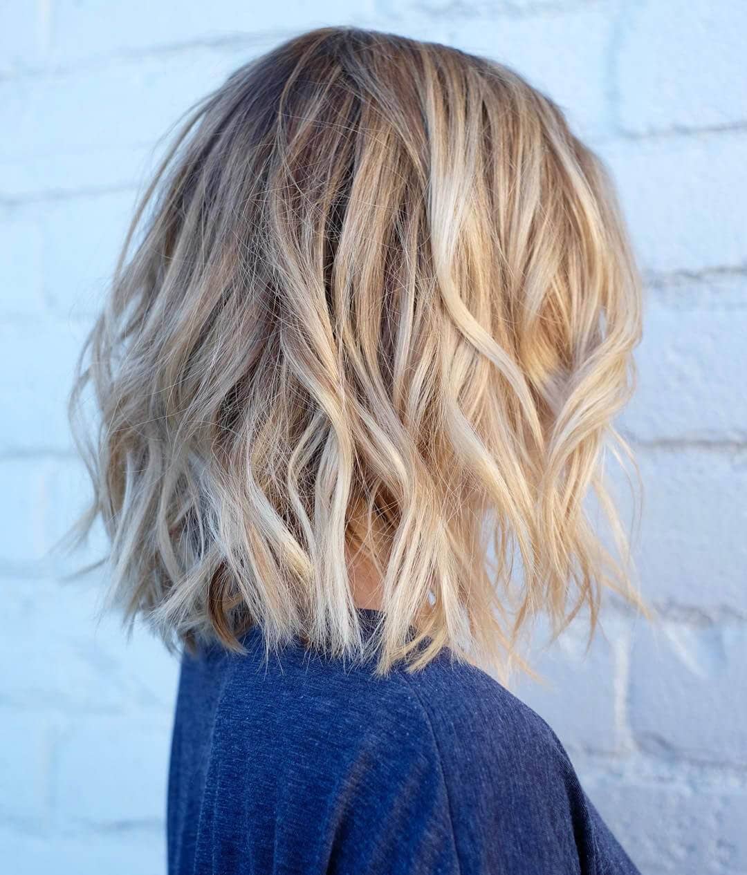 Short Blonde Luminous Honey Blonde Messy Bob