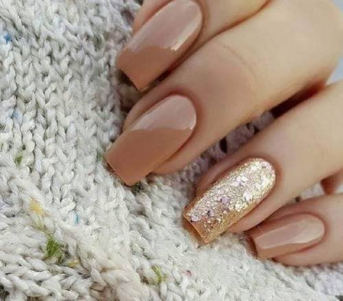 Butterscotch and Gold Best Artificial Nails