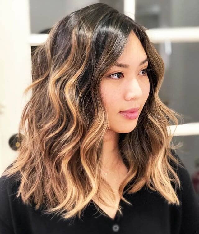 Full Caramel Balayage Creamy Highlight