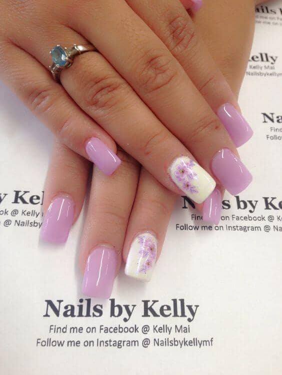 Lovely Lilacs Grace Lavender Nails Gel Nail Design