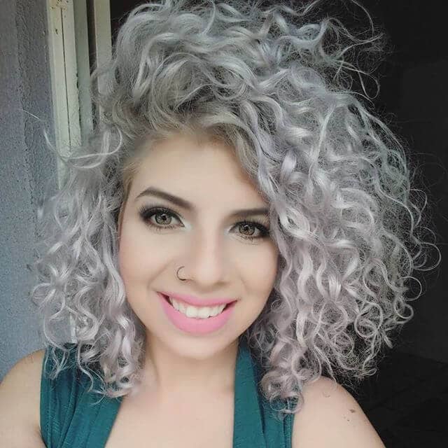 Light Silver to Highlight Curls