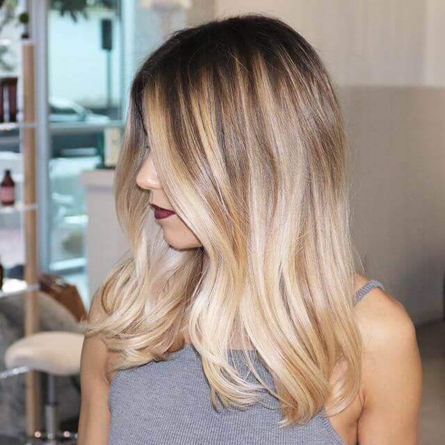 Full Toned Blonde Balayage Hair Color