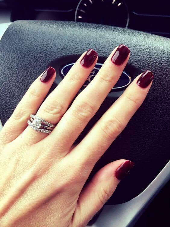 Mahogany Jelly Shellac Manicure