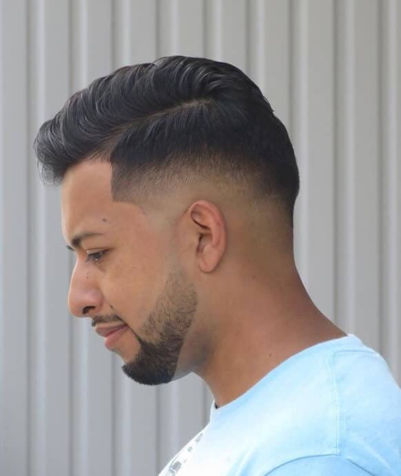Side Part Undercut with Gradient Skin Fade