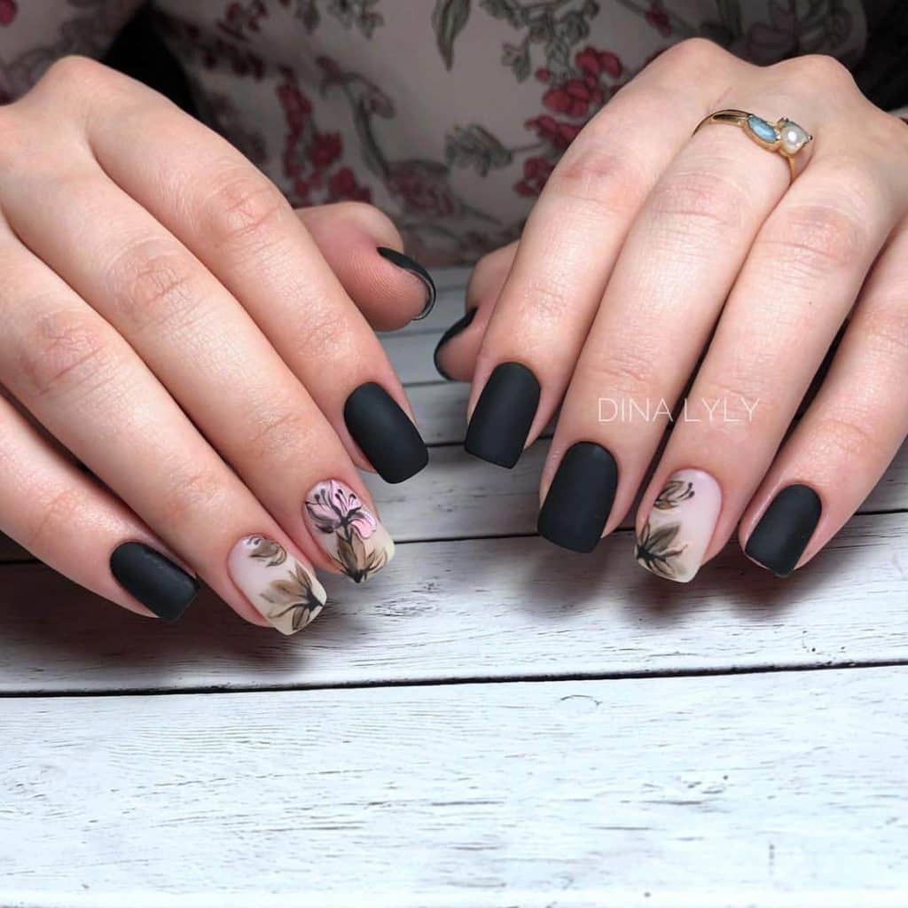 50 Dramatic Black Acrylic Nail Designs to Keep Your Style On Point ...