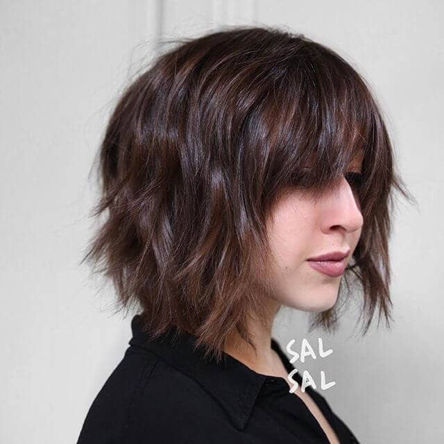 Long Bangs With a Layered Cut