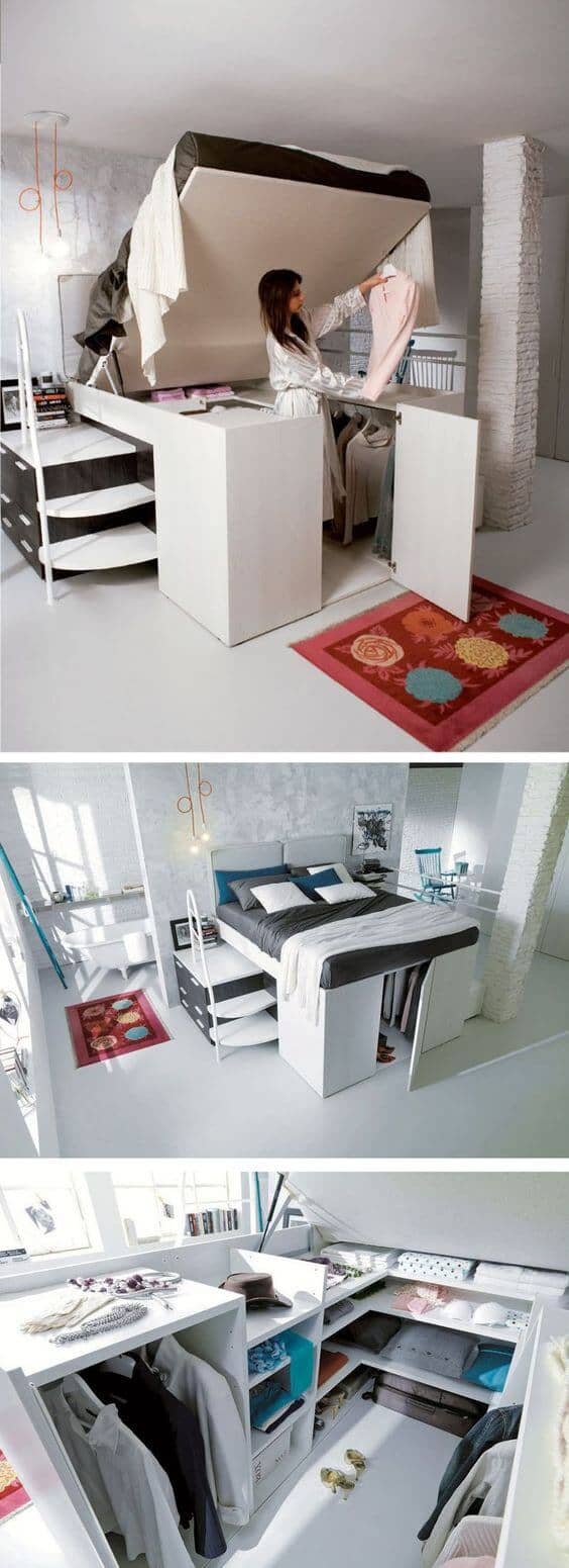 Multifunctional Bed With Amazing Hidden Closet