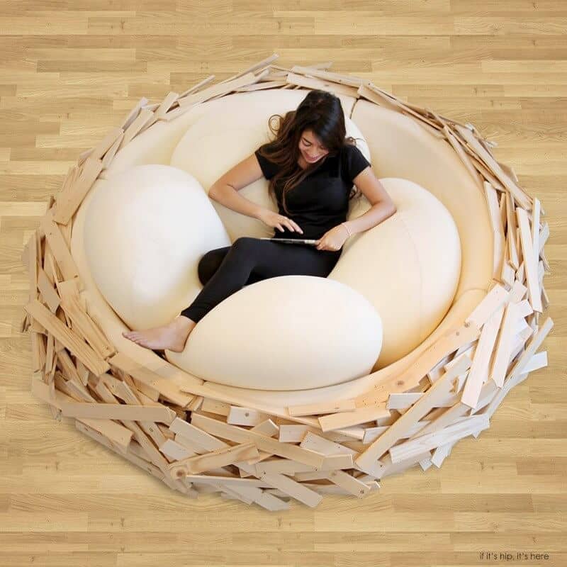 Plush and Artsy Nest Design Lounger