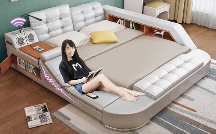 Tech-Friendly Multifunctional Couch Bed Combo