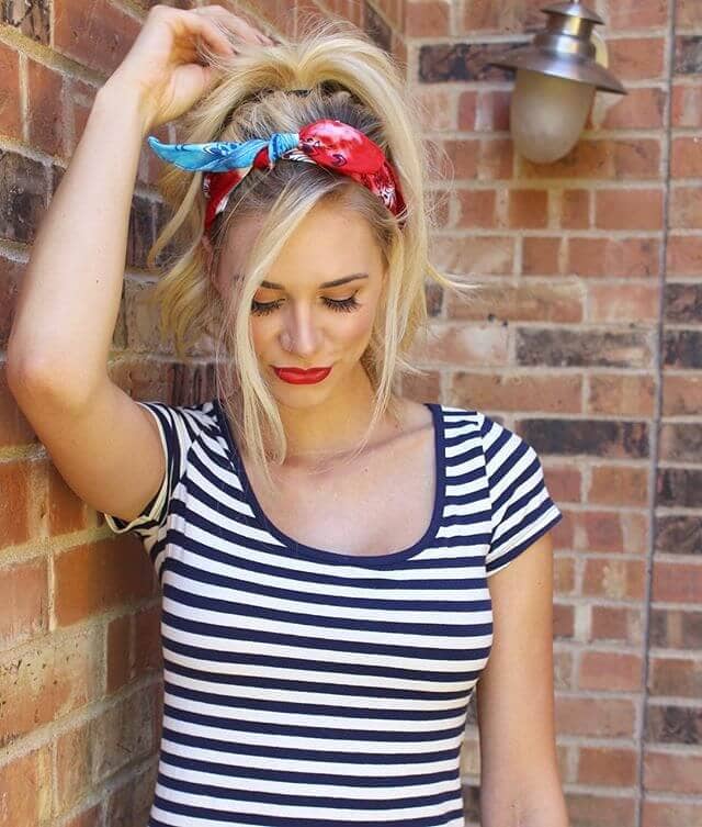 Fun Look with a Tie-Dyed Bandana