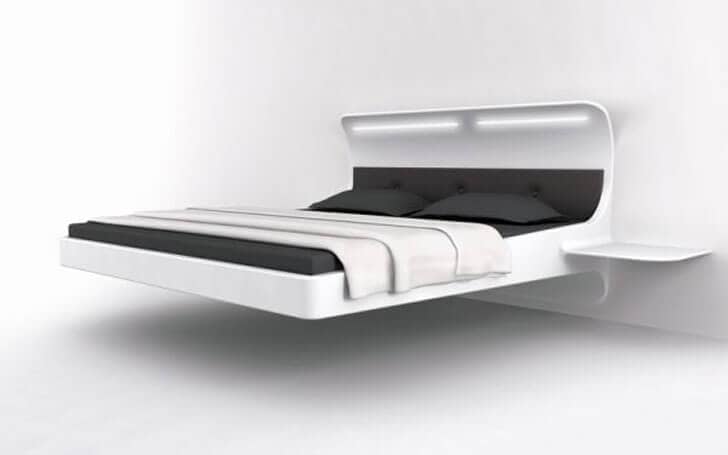 Sleek Modern Floating Bed Frame