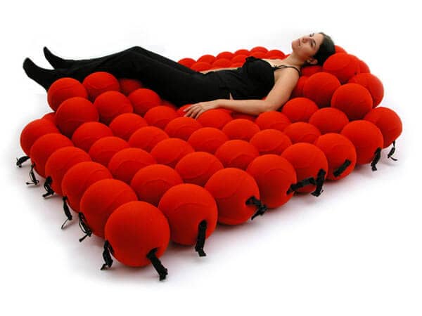 Conceptual Art Red “Bead” Bed