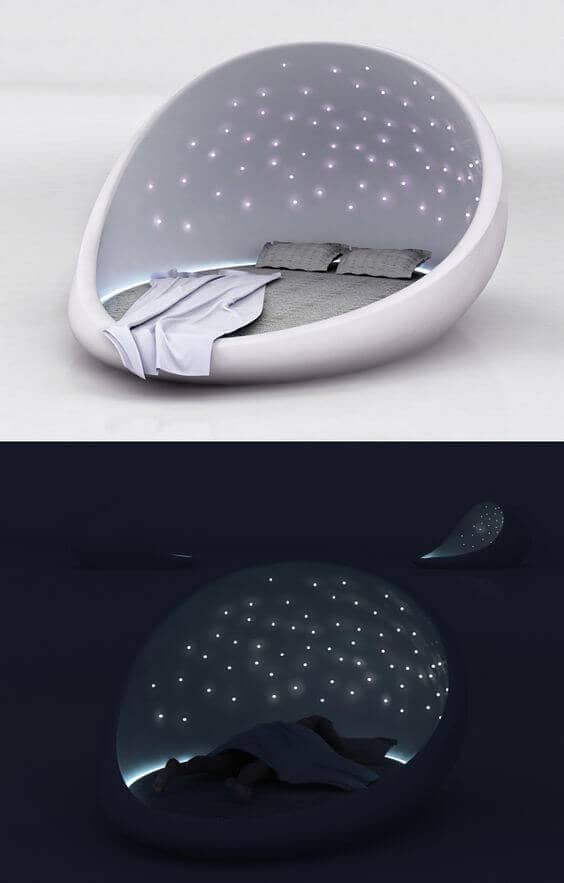 Cool Bed Frame With Built-in “starlight”