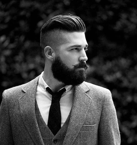 A Dapper and Simple Undercut with a Beard