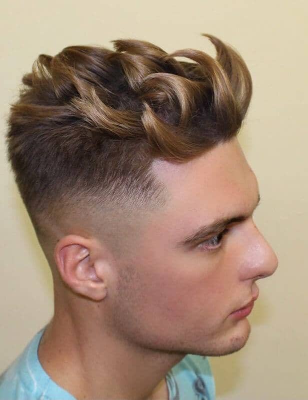  A Spiked and Messy Undercut with Skin Fade
