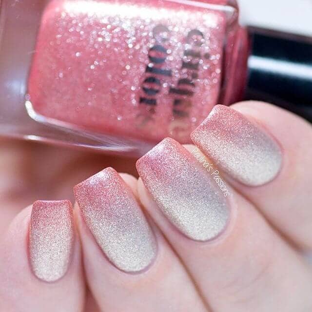 Subtly Sexy Beige to Pink Glitter Ombre