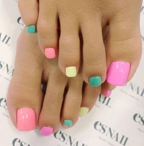 Awesome Sherbet Color Nail Ideas