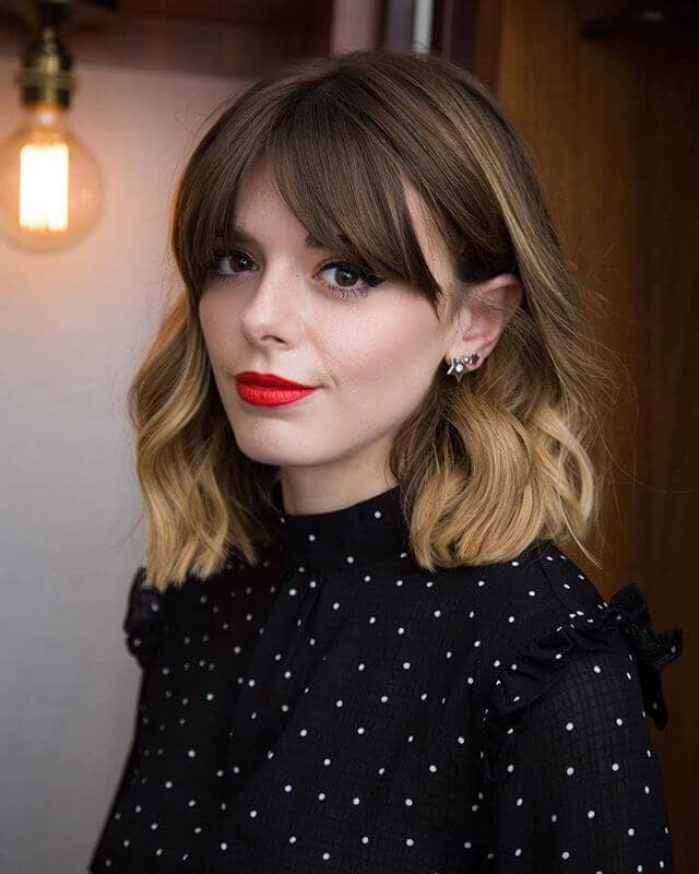 A Simple Hairstyle with Side Swept Bangs