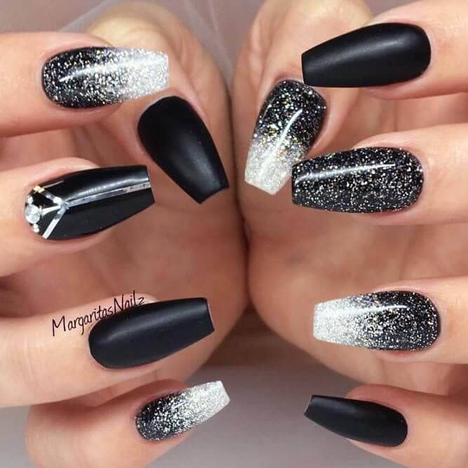 50 Dramatic Black Acrylic Nail Designs To Keep Your Style On