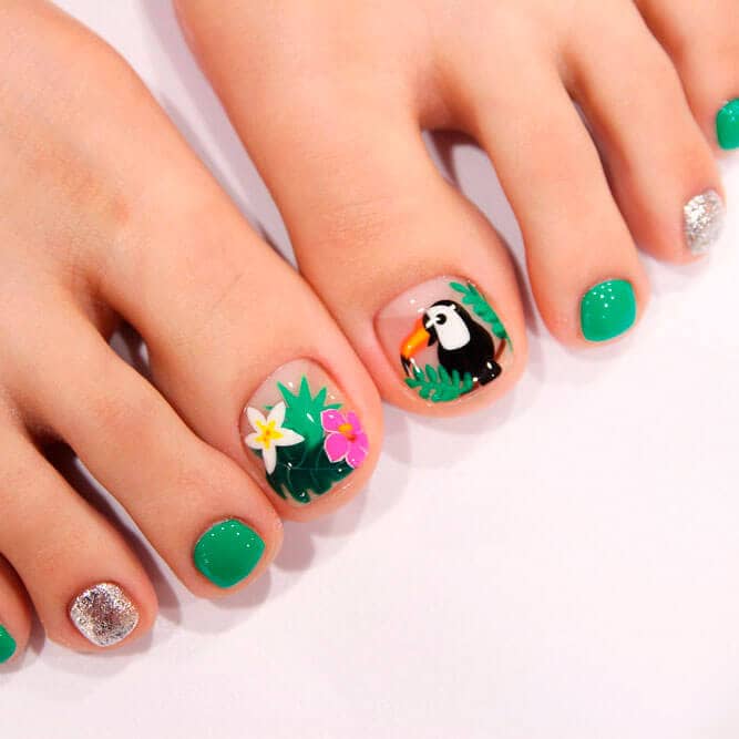 Tropical Toe Nail Ideas