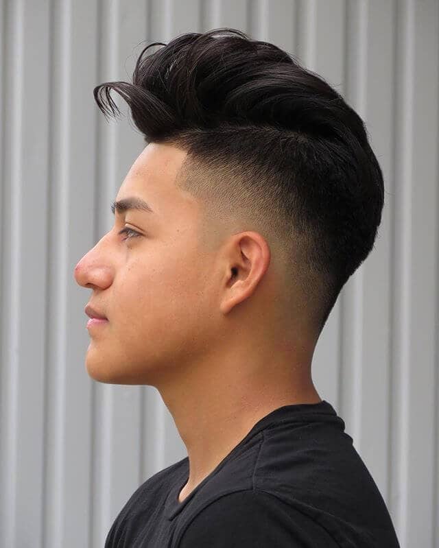 Quaffed Pompadour Undercut for Long Hair