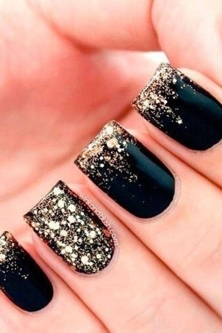 Simple Black With Gold Tips an Accent Now