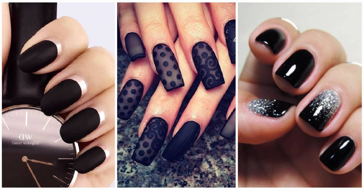 650 Best Black Nail Designs ideas in 2023 | nail designs, black nail  designs, nail art