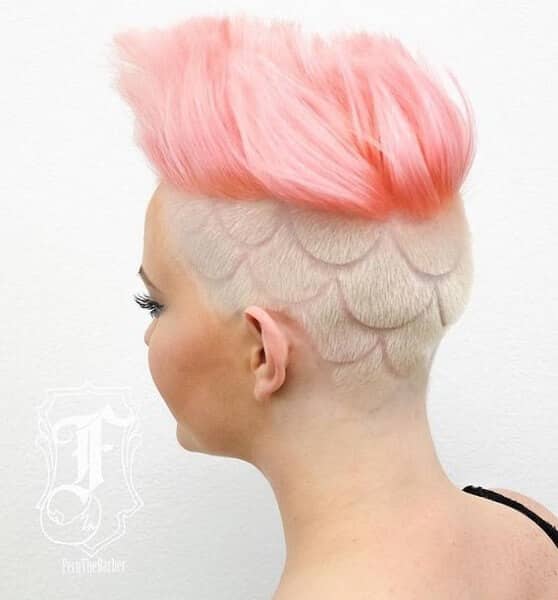 Short Hair with Fish Scales Undercut