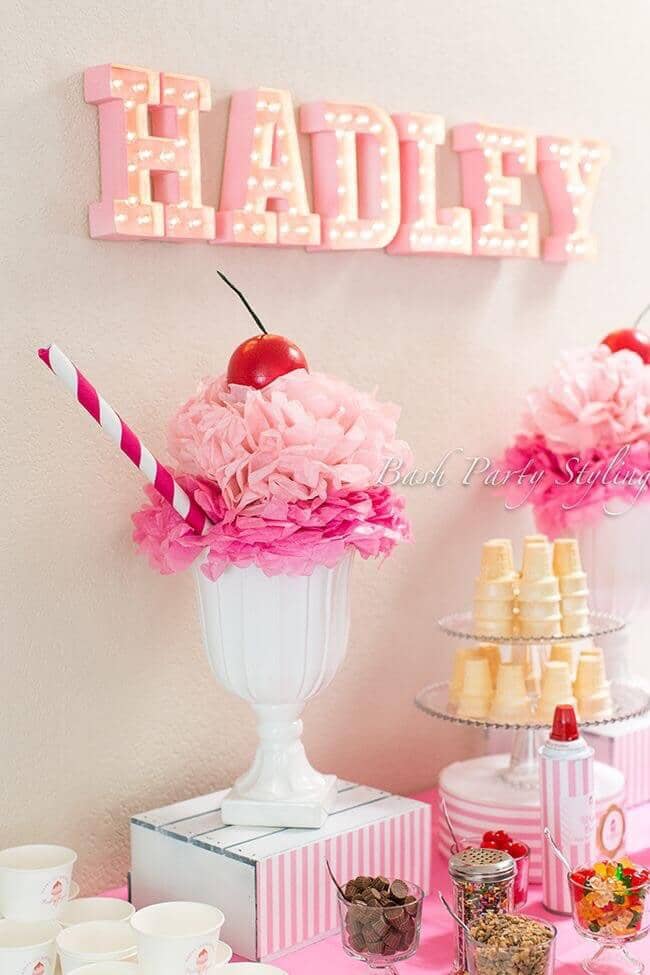 Sweetly Pink Ice Cream Party