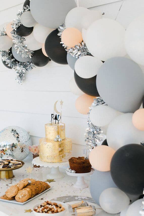 Sophisticated Silver and Gold Dessert Table
