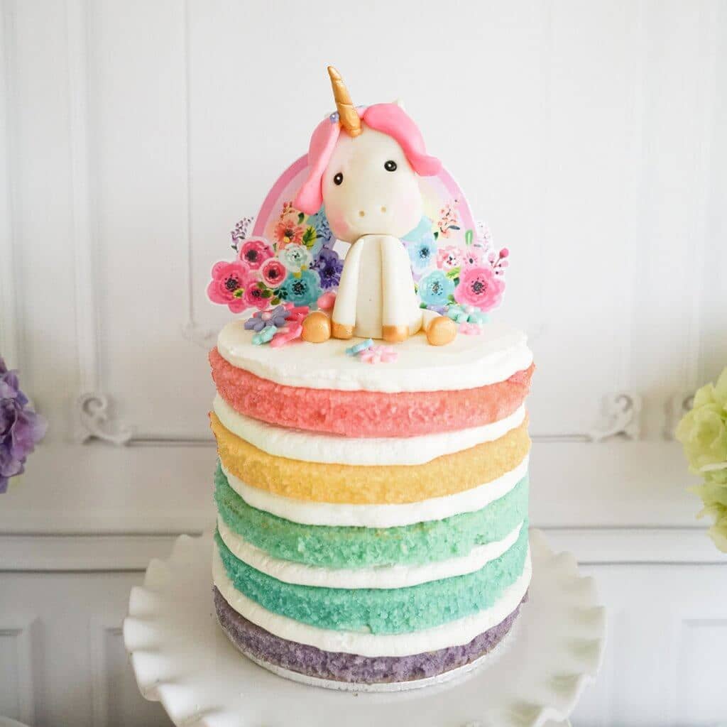 Rainbow Unicorn 5-Layer Birthday Cake