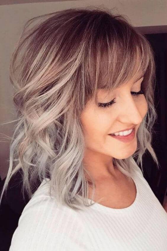 short hairstyles with long bangs