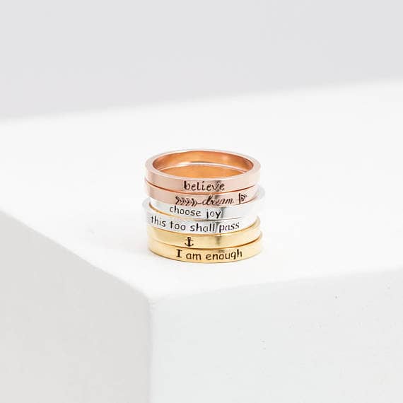 Elegant and Personalised Ring Set for Women