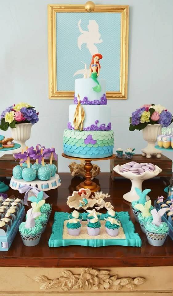  Little Mermaid Turquoise Birthday Party Idea