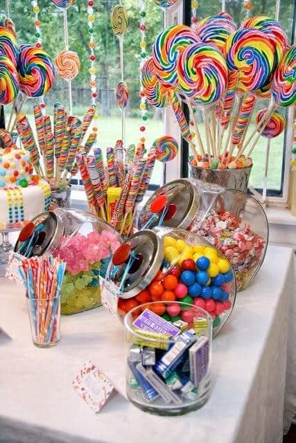 Fun and Colorful Birthday Candy Buffet