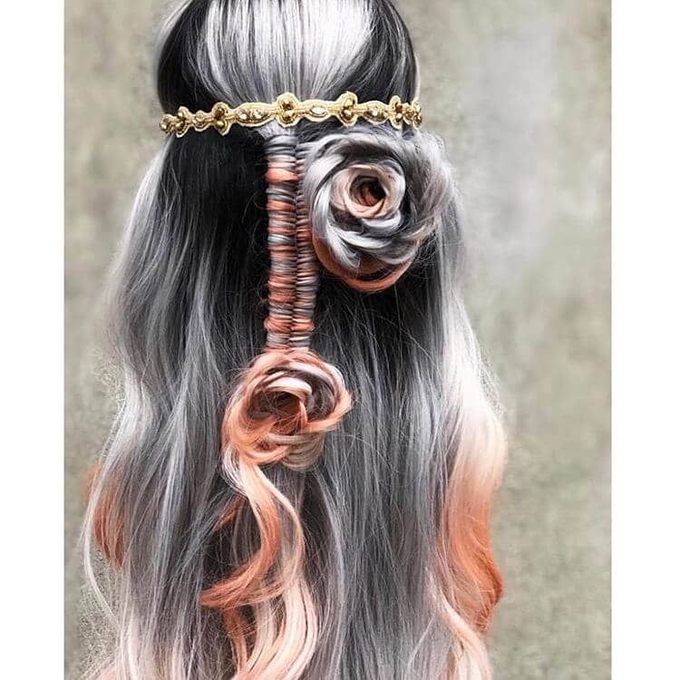 Black and Silver Mermaid Hair