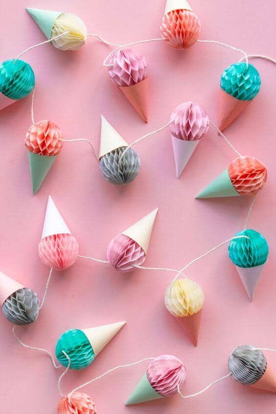 Sweet and Simple Ice Cream Cone Garland