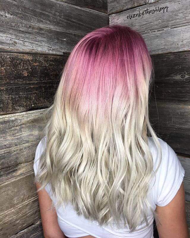 Pink and Platinum Ombre Style