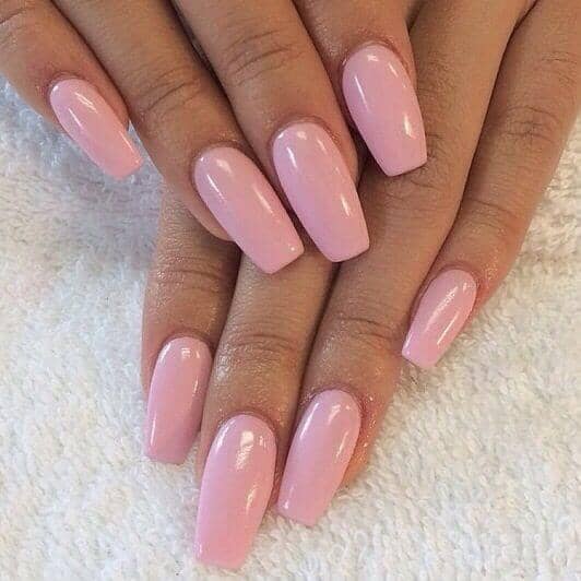 50s Diner Pink On Long Nails Pink Nail Art