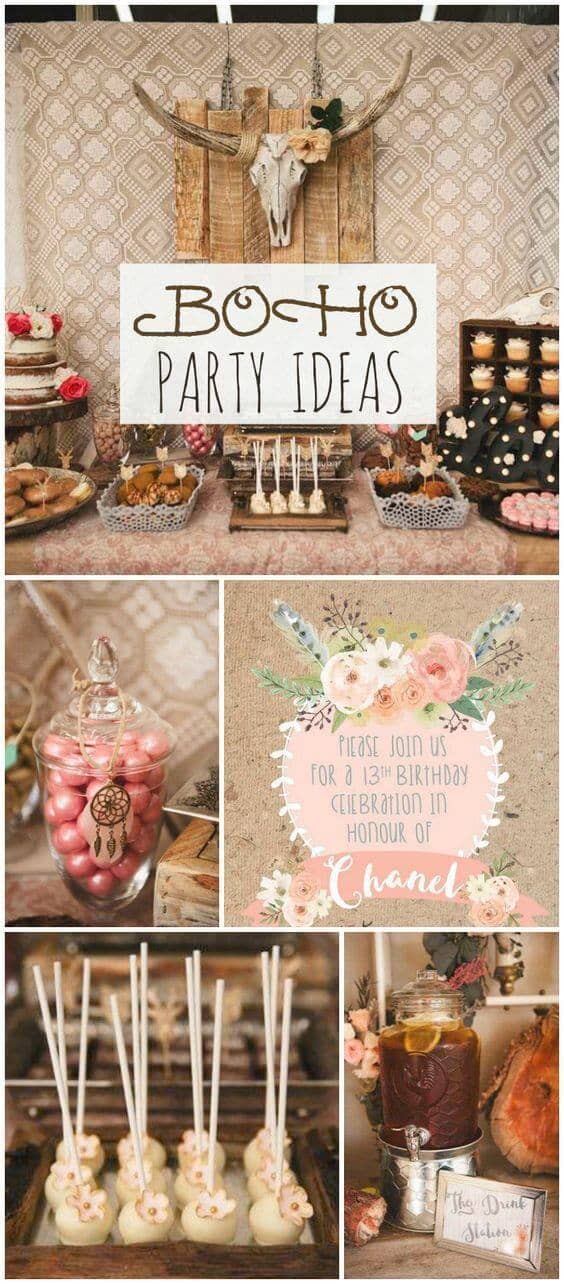 Sophisticated Bohemian Boho Party Decorations