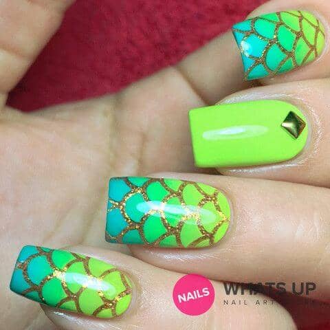 Smooth Lime Green Mermaid Fantasy Cool Design