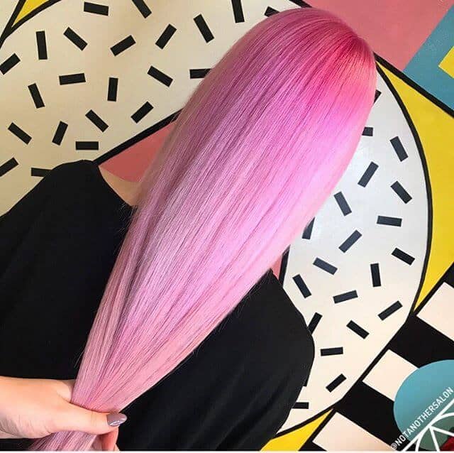 Long and Sleek Pink Mermaid Hair