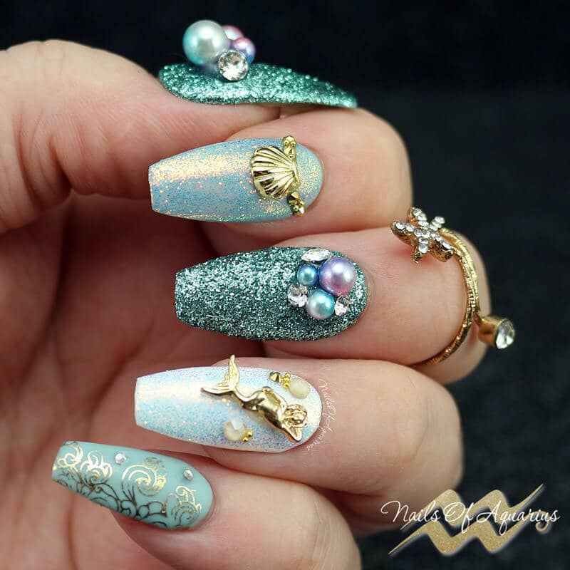 Sea World Spectacular Luxury Nail Art Design