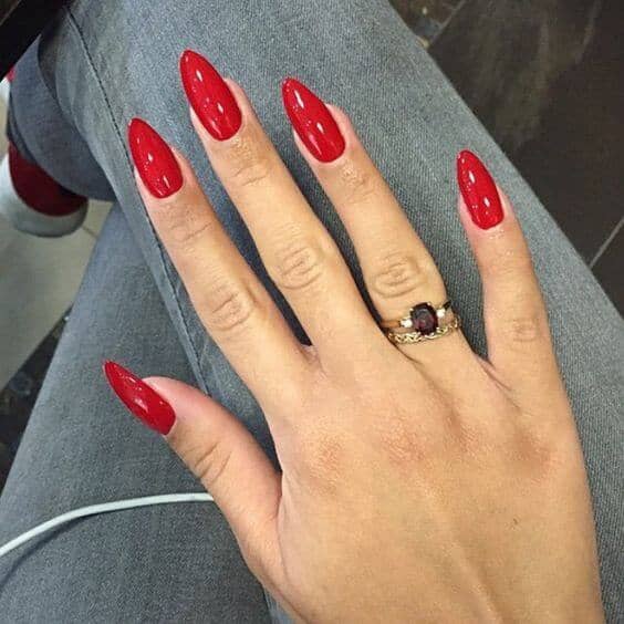 Red Acrylic Nails