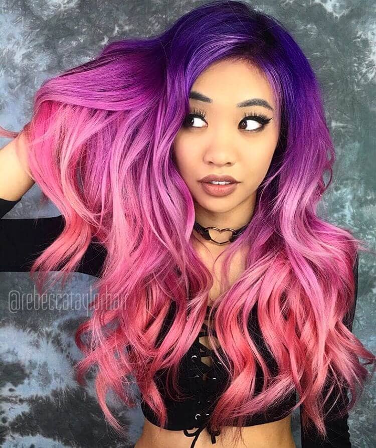 Purple and Pink Ombre Waves