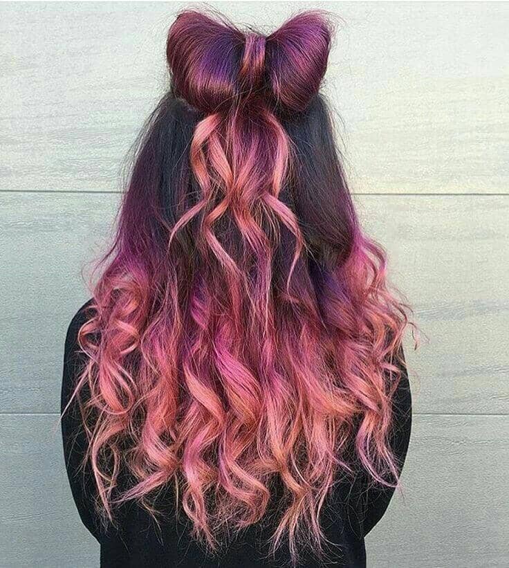 Fun Pink Ombre with Hair Bow