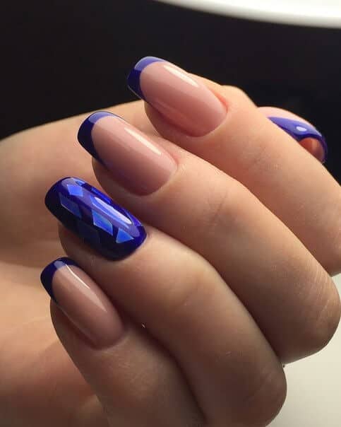 Purple Passion in a French Tip Manicure