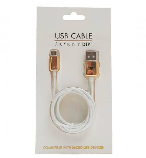 Stylish and Neat USB Cable with White and Gold 