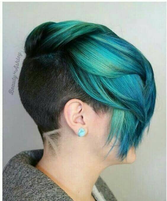 Super Short Teal Mermaid Pixie