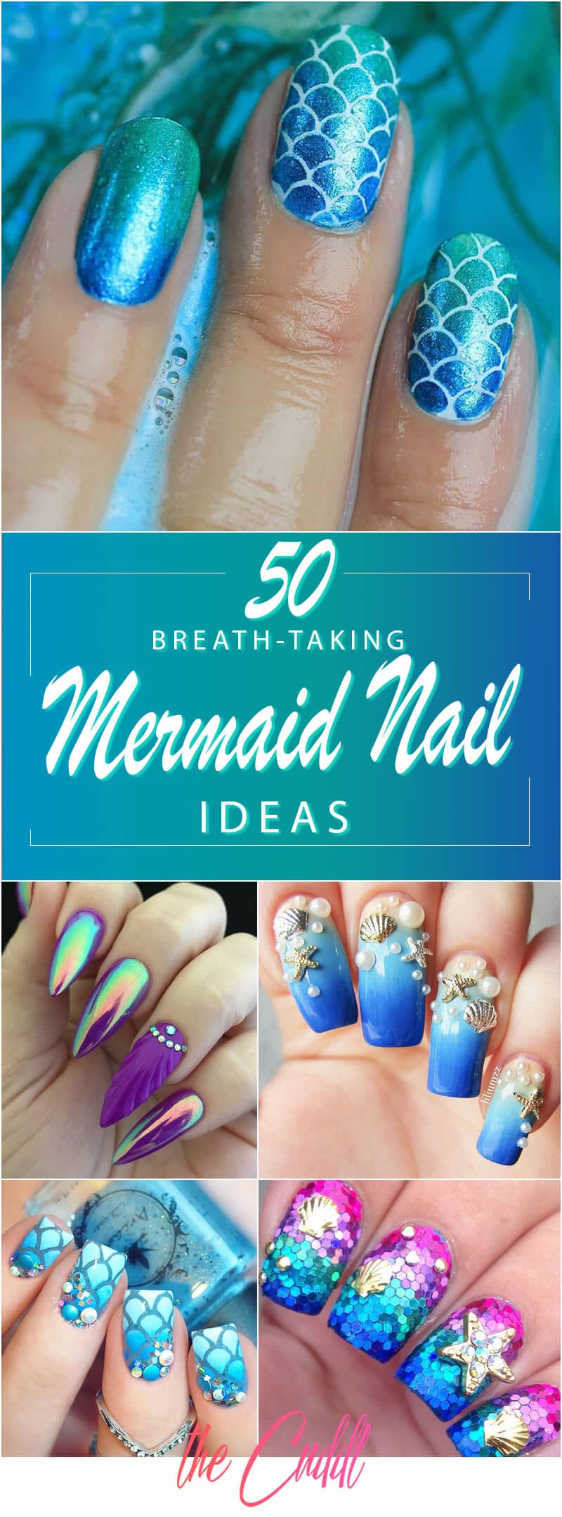 50 Best Mermaid Nail Arts to Express Your Personality